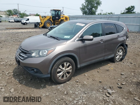 2013 Honda CR-V EX z VIN 5J6RM4H58DL068029, wystawiony jako Copart lot #60655505 z przebiegiem 97 826 mil mil oraz Szkoda całkowita • Salvage title. Historia ofert i sprzedaży dostępna na DreamBid. Obrazek 1.