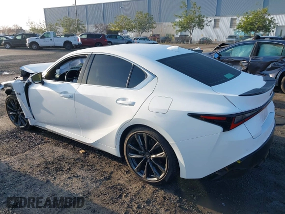 2023 Lexus IS with VIN JTHGZ1B2XP5059223, listed as a IAAI auction lot 41165638 with 48,340 mi miles. Bid and sale history available at carsss.com. Image 3.
