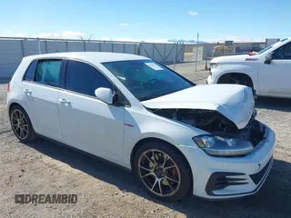 2019 Volkswagen Golf GTI S with VIN 3VW6T7AU1KM002011, listed as a IAAI auction lot 41502176 with 98,297 mi miles. Bid and sale history available at carsss.com. Image 1.