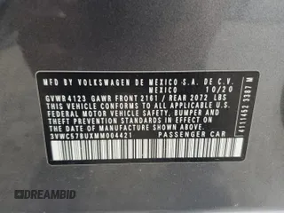 2021 Volkswagen Jetta S z VIN 3VWC57BUXMM004421, wystawiony jako Copart lot #81518974 z przebiegiem 98 518 mil mil oraz Szkoda całkowita • Salvage title. Historia ofert i sprzedaży dostępna na DreamBid. Obrazek 13.