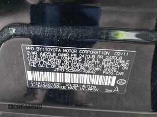 2011 Lexus IS 250 z VIN JTHBF5C26B5145842, wystawiony jako IAAI lot #41807032 z przebiegiem 78 087 mil mil oraz . Historia ofert i sprzedaży dostępna na DreamBid. Obrazek 9.