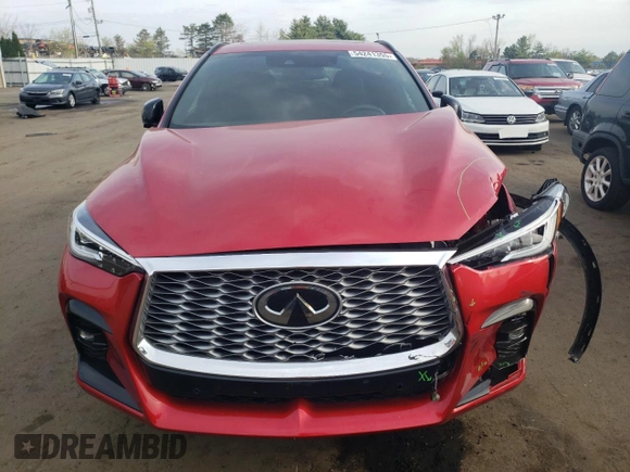 2023 Infiniti QX55 Sensory with VIN 3PCAJ5LR0PF114889, listed as a Copart auction lot 54241355 with 32,363 mi miles and Salvage Title. Bid and sale history available at DreamBid. Image 5.