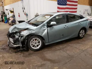 2018 Toyota Prius Two with VIN JTDKARFU9J3062548, listed as a Copart auction lot 48966075 with 34,869 mi miles and Salvage Title. Bid and sale history available at carsss.com. Image 1.