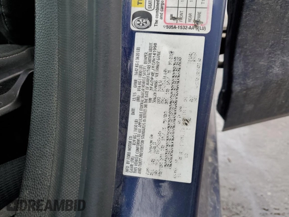 2016 Ford Fiesta SE with VIN 3FADP4EJXGM141998, listed as a Copart auction lot 45905835 with 105,137 mi miles and Salvage Title. Bid and sale history available at DreamBid. Image 13.