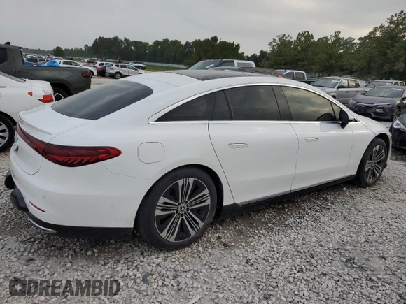 2023 Mercedes-Benz EQS with VIN W1KCG2DB4PA033495, listed as a Copart auction lot 53931584 with 0 mi miles and Non Repairable. Bid and sale history available at carsss.com. Image 3.