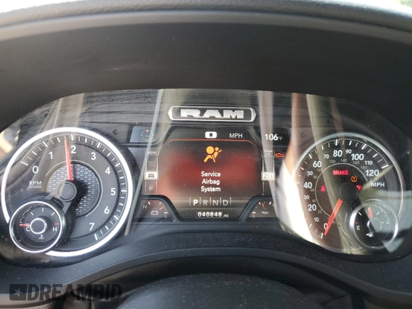 2022 Ram 1500 Big Horn with VIN 1C6RRFFG6NN283316, listed as a Copart auction lot 62419314 with 40,848 mi miles and Salvage Title. Bid and sale history available at carsss.com. Image 9.