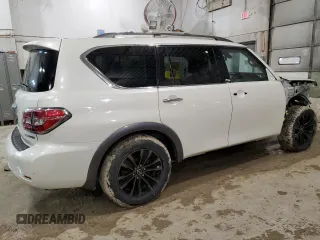 2017 Nissan Armada Platinum with VIN JN8AY2NE1H9707911, listed as a Copart auction lot 46830905 with 131,594 mi miles and Salvage Title. Bid and sale history available at carsss.com. Image 3.