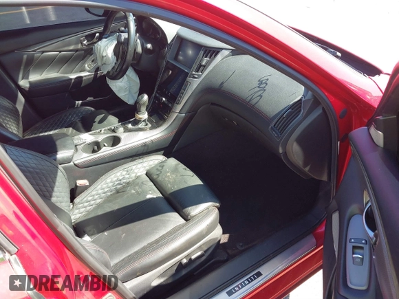 2019 Infiniti Q50 RED SPORT 400 with VIN JN1FV7AP8KM760885, listed as a IAAI auction lot 41794933 with 119,321 mi miles. Bid and sale history available at carsss.com. Image 5.