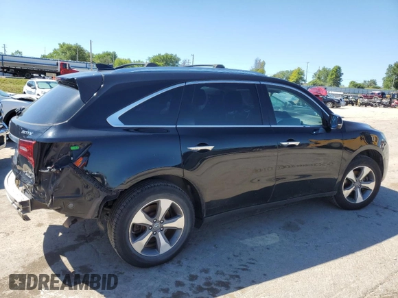 2016 Acura MDX with VIN 5FRYD4H25GB015303, listed as a Copart auction lot 60647054 with 169,759 mi miles and Salvage Title. Bid and sale history available at carsss.com. Image 3.
