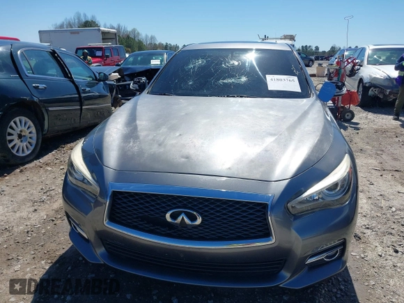 2015 Infiniti Q50 with VIN JN1BV7AR2FM423781, listed as a IAAI auction lot 41803765 with 72,623 mi miles. Bid and sale history available at carsss.com. Image 12.