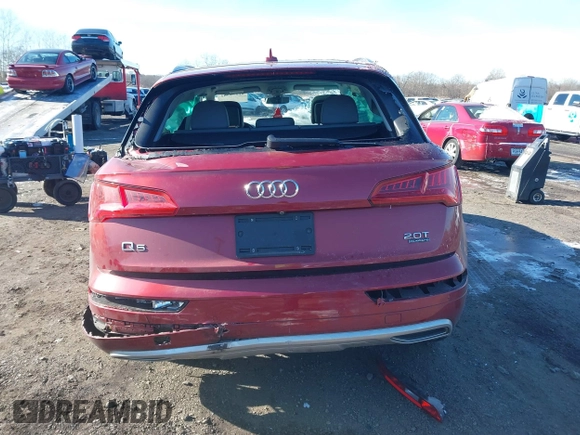 2018 Audi Q5 Premium Plus with VIN WA1BNAFY8J2120240, listed as a IAAI auction lot 41154361 with 77,848 mi miles. Bid and sale history available at carsss.com. Image 16.