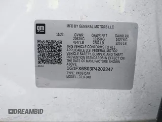 2023 Chevrolet Bolt EV 2LT with VIN 1G1FX6S03P4202347, listed as a IAAI auction lot 42183829 with 14,195 mi miles and . Bid and sale history available at DreamBid. Image 9.