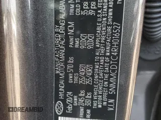 2024 Genesis GV70 Sport with VIN 5NMMCDTC4RH016527, listed as a Copart auction lot 59707955 with 16,545 mi miles and Salvage title. Bid and sale history available at DreamBid. Image 13.