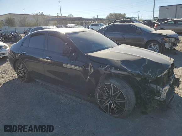 2023 Mercedes-Benz C 43 AMG with VIN W1KAF8HB9PR099209, listed as a Copart auction lot 79760674 with Not Provided miles and Salvage Title. Bid and sale history available at DreamBid. Image 4.