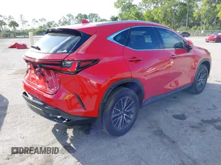 2025 Lexus NX with VIN 2T2ADCAZ8SC018984, listed as a IAAI auction lot 41641184 with 14,489 mi miles. Bid and sale history available at carsss.com. Image 4.