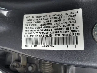 2014 Honda Civic Sedan LX with VIN 19XFB2F52EE019330, listed as a IAAI auction lot 40557827 with 169,656 mi miles. Bid and sale history available at carsss.com. Image 9.