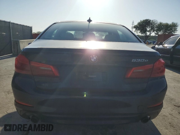 2019 BMW 5 Series 530e xDrive with VIN WBAJB1C51KB376996, listed as a Copart auction lot 52581175 with 42,369 mi miles and Salvage title. Bid and sale history available at DreamBid. Image 6.