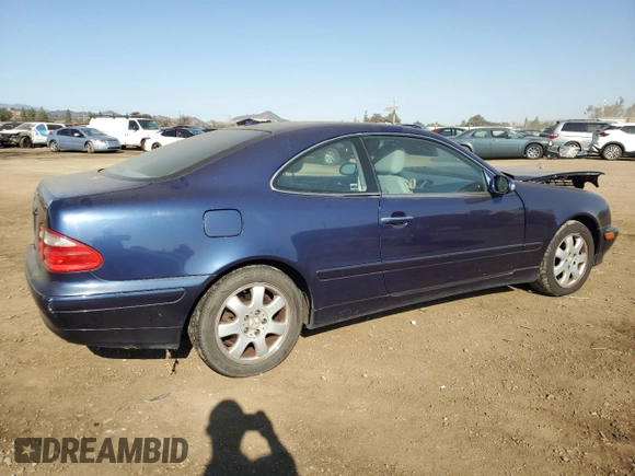 2000 Mercedes-Benz CLK 320/430 with VIN WDBLJ65G4YF161087, listed as a Copart auction lot 73549254 with 236,864 mi miles and Salvage Title. Bid and sale history available at DreamBid. Image 3.