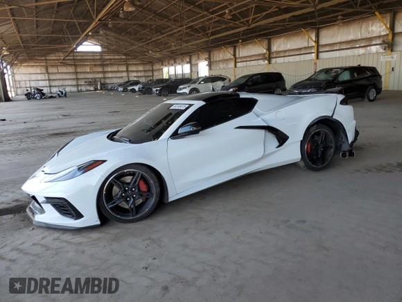 2020 Chevrolet Corvette 3LT z VIN 1G1Y82D47L5106143, wystawiony jako Copart lot #54145415 z przebiegiem Nie podano mil oraz Szkoda całkowita • Salvage title. Historia ofert i sprzedaży dostępna na DreamBid. Obrazek 1.