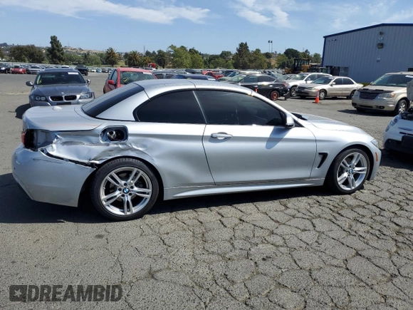 2015 BMW 4 Series 428i with VIN WBA3V7C5XF5A24641, listed as a Copart auction lot 61195125 with 60,499 mi miles and Salvage title. Bid and sale history available at DreamBid. Image 3.
