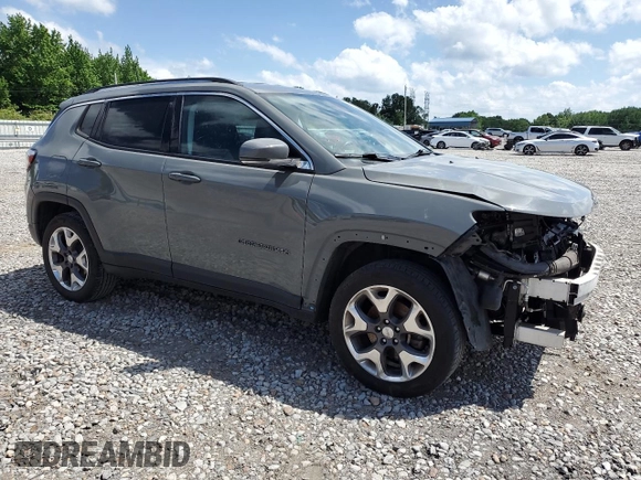 2021 Jeep Compass Limited with VIN 3C4NJDCB1MT523933, listed as a Copart auction lot 54776325 with 111,640 mi miles and Salvage title. Bid and sale history available at DreamBid. Image 4.