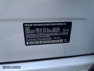2020 BMW X7 xDrive40i with VIN 5UXCW2C05L9A03397, listed as a IAAI auction lot 41381437 with 141,656 mi miles. Bid and sale history available at carsss.com. Image 9.