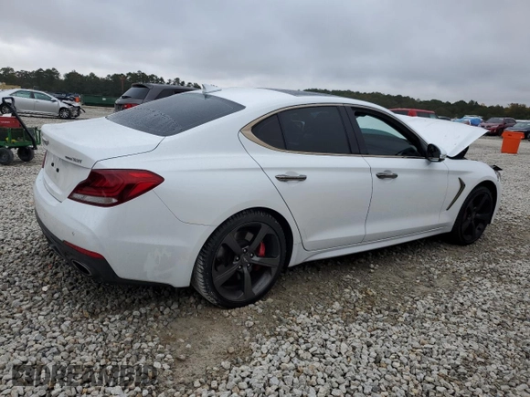 2019 Genesis G70 3.3T Advanced with VIN KMTG34LE6KU014762, listed as a Copart auction lot 79920954 with 143,211 mi miles and Salvage Title. Bid and sale history available at carsss.com. Image 3.