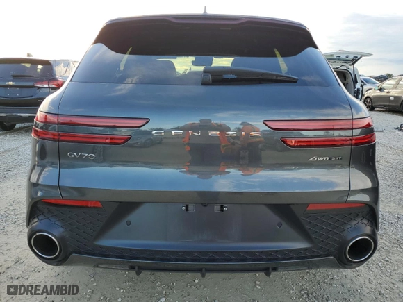 2024 Genesis GV70 3.5T Sport with VIN 5NMMCDTC4RH008296, listed as a Copart auction lot 74267434 with 9,639 mi miles and Non Repairable. Bid and sale history available at carsss.com. Image 6.