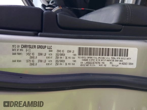 2011 Jeep Grand Cherokee Overland with VIN 1J4RS6GG1BC745794, listed as a IAAI auction lot 42030470 with 47,442 mi miles and . Bid and sale history available at DreamBid. Image 9.