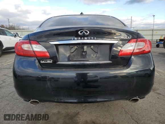 2011 Infiniti M37 with VIN JN1BY1AR0BM375518, listed as a Copart auction lot 81887374 with 136,543 mi miles and Salvage Title. Bid and sale history available at carsss.com. Image 6.