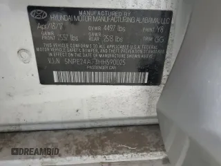 2017 Hyundai Sonata 2.4L with VIN 5NPE24AF3HH590025, listed as a Copart auction lot 47467755 with 40,037 mi miles and Salvage Title. Bid and sale history available at carsss.com. Image 14.