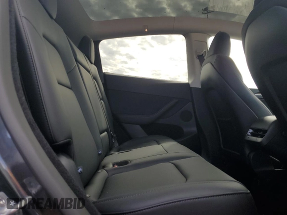 2025 Tesla Model Y Long Range with VIN 7SAYGDED7SF320702, listed as a Copart auction lot 54655325 with 1,169 mi miles and Salvage Title. Bid and sale history available at DreamBid. Image 10.