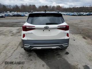 2021 Kia Seltos SX with VIN KNDETCA22M7116568, listed as a Copart auction lot 51619985 with 50,065 mi miles and Salvage Title. Bid and sale history available at carsss.com. Image 6.