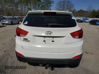 2013 Hyundai Tucson GLS with VIN KM8JU3AC1DU606047, listed as a Copart auction lot 48692885 with 185,829 mi miles and Salvage Title. Bid and sale history available at carsss.com. Image 6.