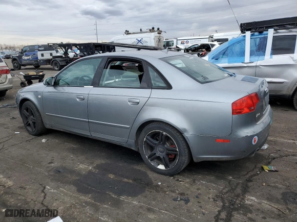 2007 Audi A4 2.0T with VIN WAUDF78EX7A097525, listed as a Copart auction lot 45595695 with 205,106 mi miles and Non Repairable. Bid and sale history available at carsss.com. Image 2.