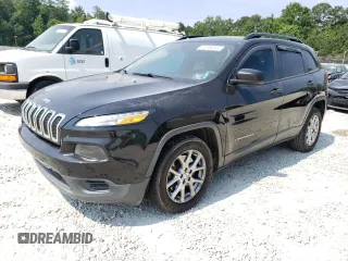 2016 Jeep Cherokee Sport with VIN 1C4PJLAB0GW249838, listed as a Copart auction lot 62349305 with 208,192 mi miles and Salvage title. Bid and sale history available at DreamBid. Image 1.