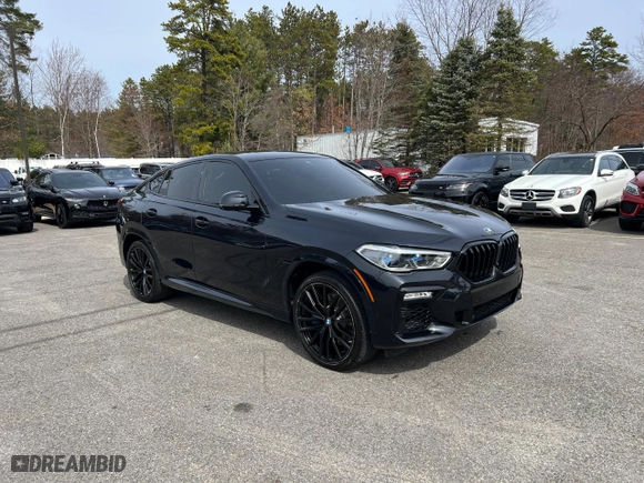 2021 BMW X6 M50i with VIN 5UXCY8C03M9E72390, listed as a Copart auction lot 51819515 with NaN miles and Clean Title. Bid and sale history available at carsss.com. Image 1.