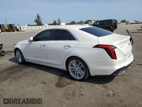 2021 Cadillac CT4 Premium Luxury z VIN 1G6DB5RK0M0113954, wystawiony jako Copart lot #58101165 z przebiegiem 33 957 mil mil oraz Tytuł czysty. Historia ofert i sprzedaży dostępna na DreamBid. Obrazek 2.