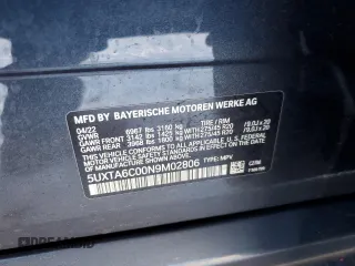2022 BMW X5 xDrive45e with VIN 5UXTA6C00N9M02806, listed as a Copart auction lot 89138625 with 0 mi miles and Non Repairable. Bid and sale history available at carsss.com. Image 13.
