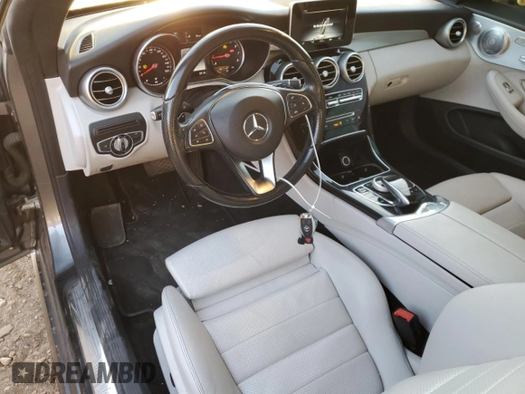2017 Mercedes-Benz C 300 with VIN WDDWK4JB3HF428915, listed as a Copart auction lot 77944844 with 57,241 mi miles and Salvage Title. Bid and sale history available at DreamBid. Image 8.