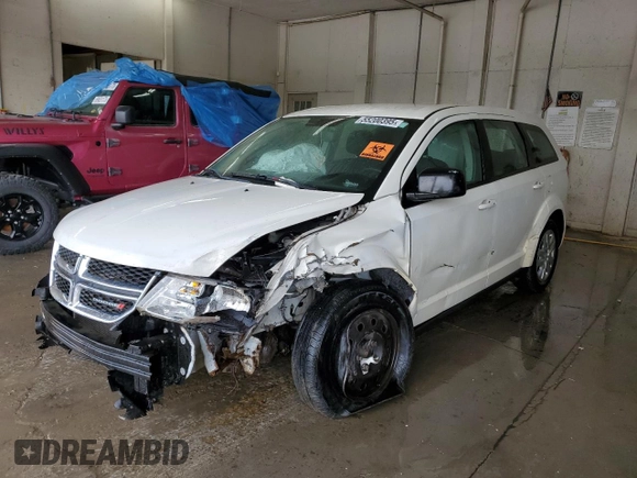 2015 Dodge Journey SE z VIN 3C4PDCAB0FT720639, wystawiony jako Copart lot #55200395 z przebiegiem 105 640 mil mil oraz Szkoda całkowita • Salvage title. Historia ofert i sprzedaży dostępna na DreamBid. Obrazek 1.