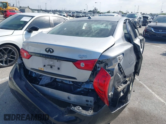 2016 Infiniti Q50 Premium with VIN JN1EV7AP9GM305160, listed as a IAAI auction lot 41906188 with 92,171 mi miles and . Bid and sale history available at DreamBid. Image 4.
