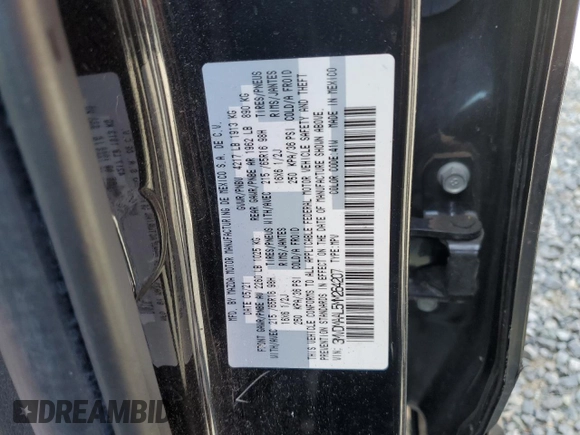 2021 Mazda CX-30 S with VIN 3MVDMAAL5MM264207, listed as a Copart auction lot 61141415 with Not provided miles and Salvage title. Bid and sale history available at DreamBid. Image 12.