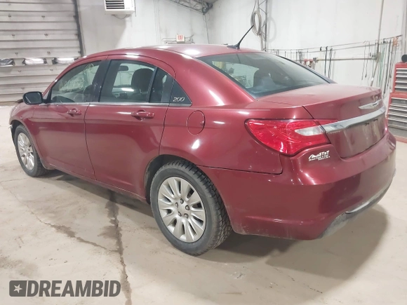 2014 Chrysler 200 LX with VIN 1C3CCBAB8EN207458, listed as a IAAI auction lot 41868158 with 158,610 mi miles. Bid and sale history available at carsss.com. Image 3.