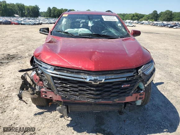 2023 Chevrolet Equinox RS with VIN 3GNAXMEGXPS154626, listed as a Copart auction lot 58684894 with 0 mi miles and Salvage Title. Bid and sale history available at carsss.com. Image 5.