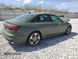 2025 Audi A4 S line Premium Plus with VIN WAUEAAF48SN000964, listed as a Copart auction lot 54632825 with 9,912 mi miles and Salvage Title. Bid and sale history available at DreamBid. Image 3.