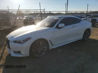2017 Infiniti Q60 Red Sport 400 with VIN JN1FV7EL9HM702204, listed as a Copart auction lot 47021645 with Not Provided miles and Salvage Title. Bid and sale history available at carsss.com. Image 1.