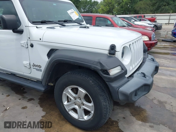 2019 Jeep Wrangler Unlimited Sport S with VIN 1C4HJXDN3KW689739, listed as a IAAI auction lot 42358604 with 73,271 mi miles and . Bid and sale history available at DreamBid. Image 19.