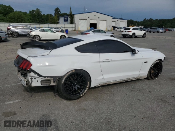 2016 Ford Mustang GT with VIN 1FA6P8CF6G5245151, listed as a Copart auction lot 55901585 with 80,015 mi miles and Salvage title. Bid and sale history available at DreamBid. Image 3.