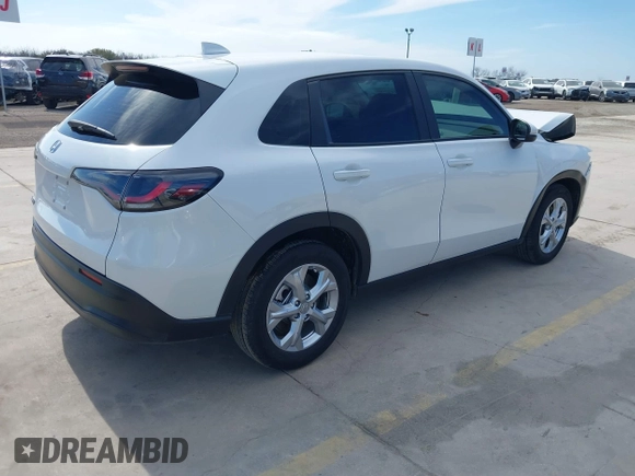 2024 Honda HR-V LX with VIN 3CZRZ1H36RM755403, listed as a IAAI auction lot 41677580 with 15,392 mi miles. Bid and sale history available at carsss.com. Image 4.